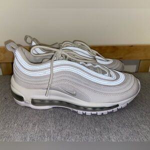 Nike Air Max97 All White Youth Size 4 Athletic Sneakers